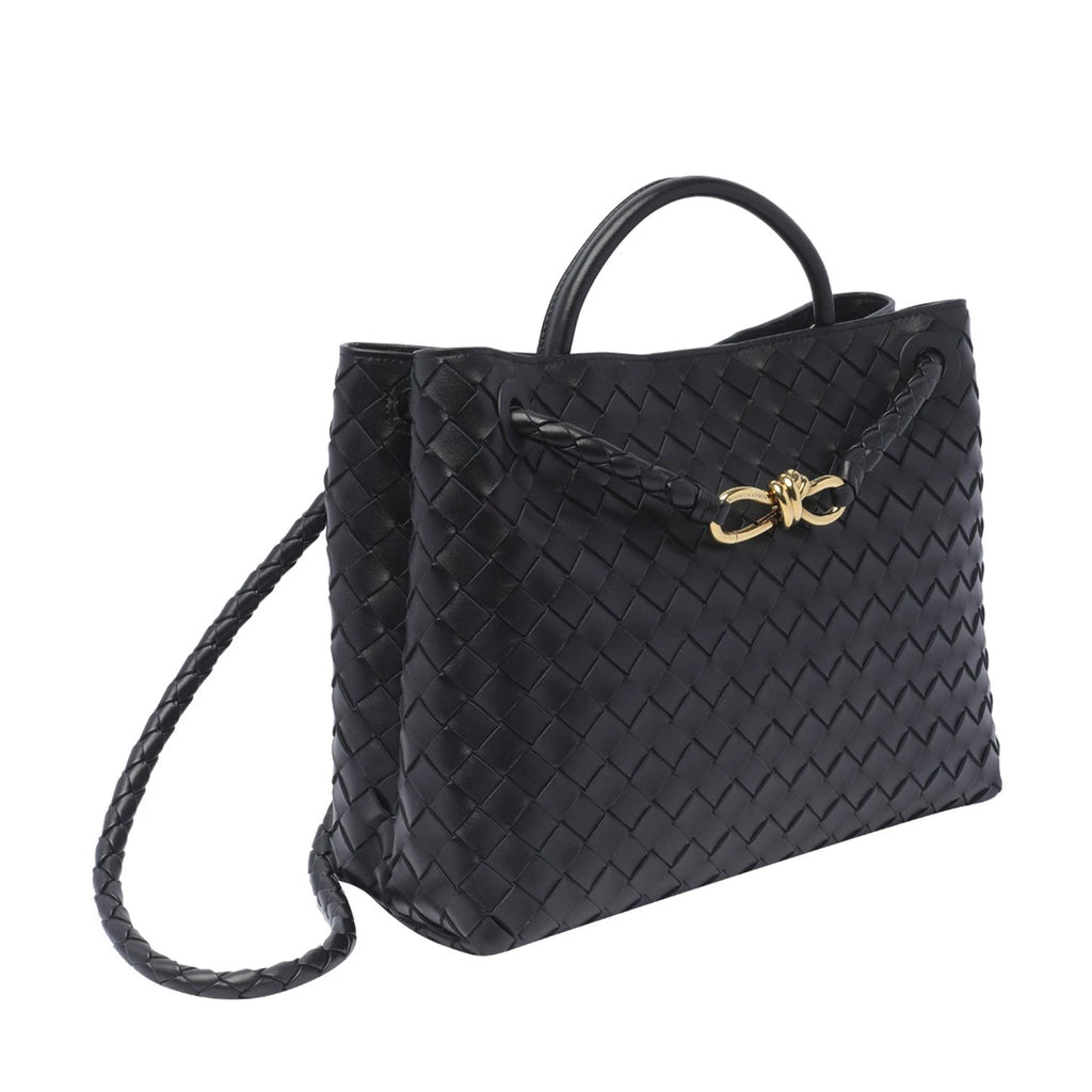 Bottega Veneta Women's Andiamo Medium Shoulder Bag in Black