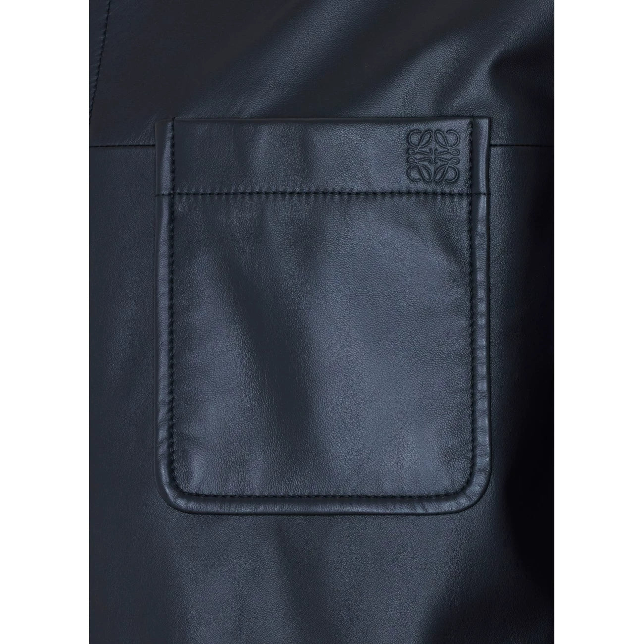 Loewe Men's Anagram Mini Leather Jacket in Black