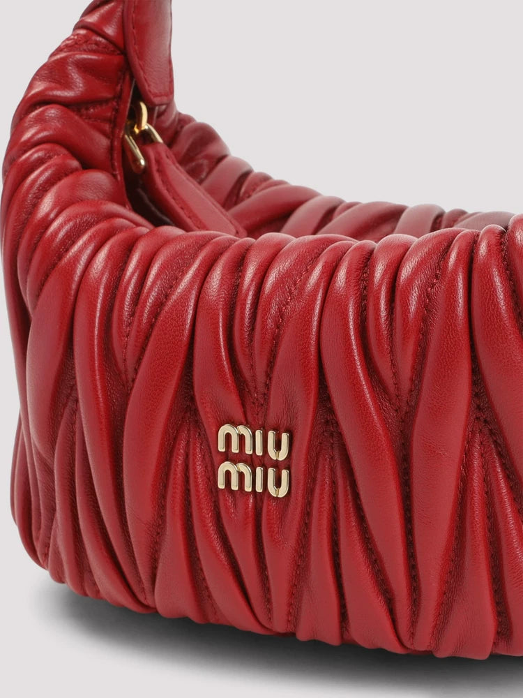 Miu Miu Women's Matelasse Mini Bag in Red
