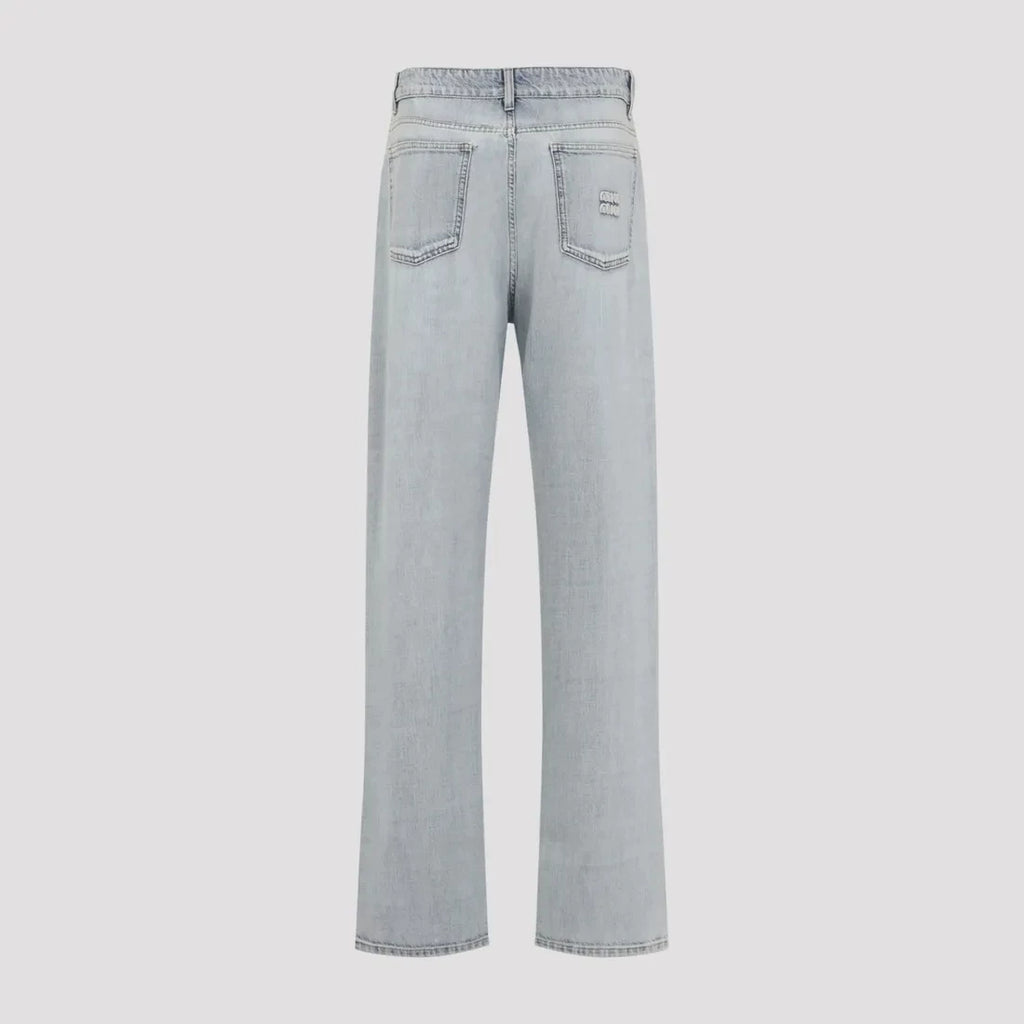 Miu Miu Women's Logo Jeans in Light Blue