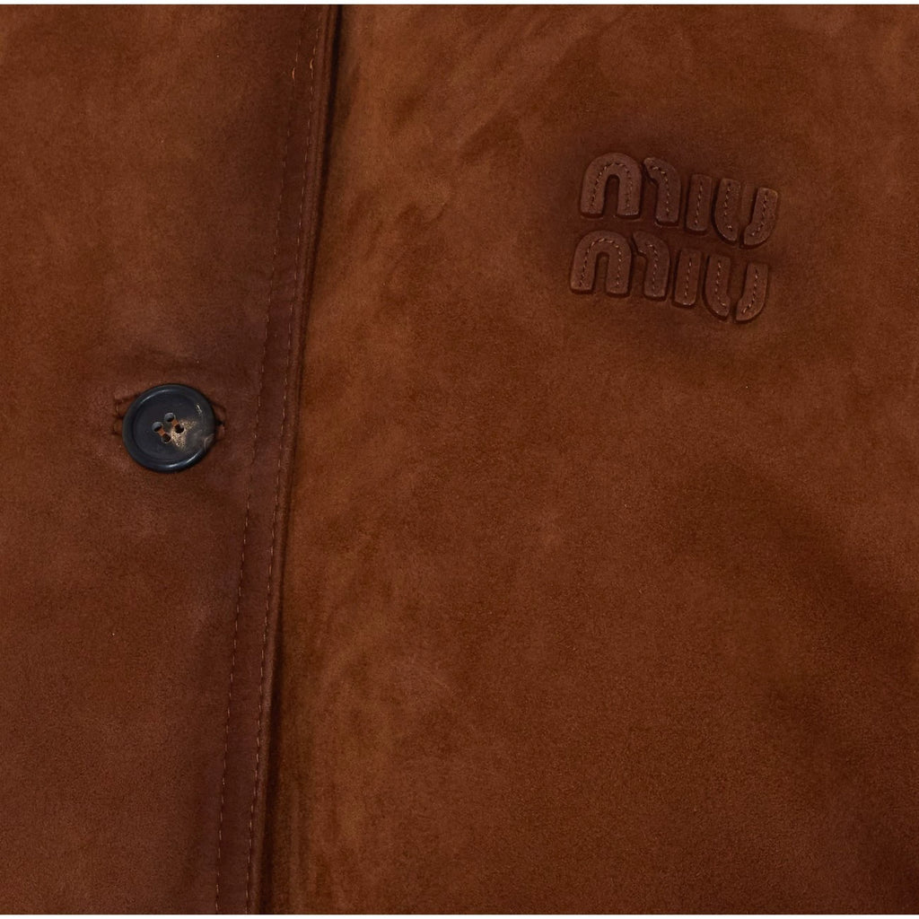 Miu Miu Women's Leather Jacket in Brown