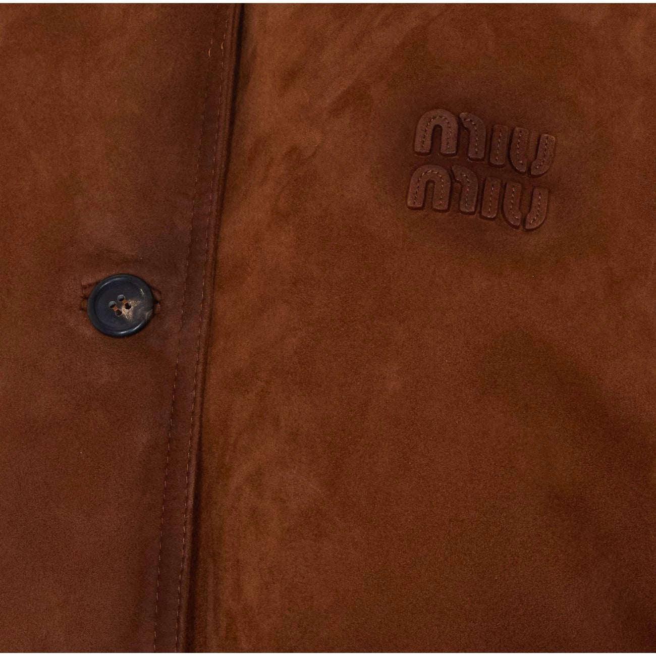 Miu Miu Women's Leather Jacket in Brown