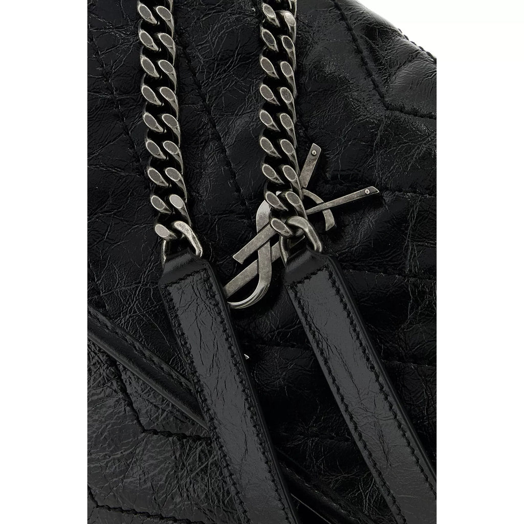 Saint Laurent Women's YSL Niki Tripouch Bag in Black