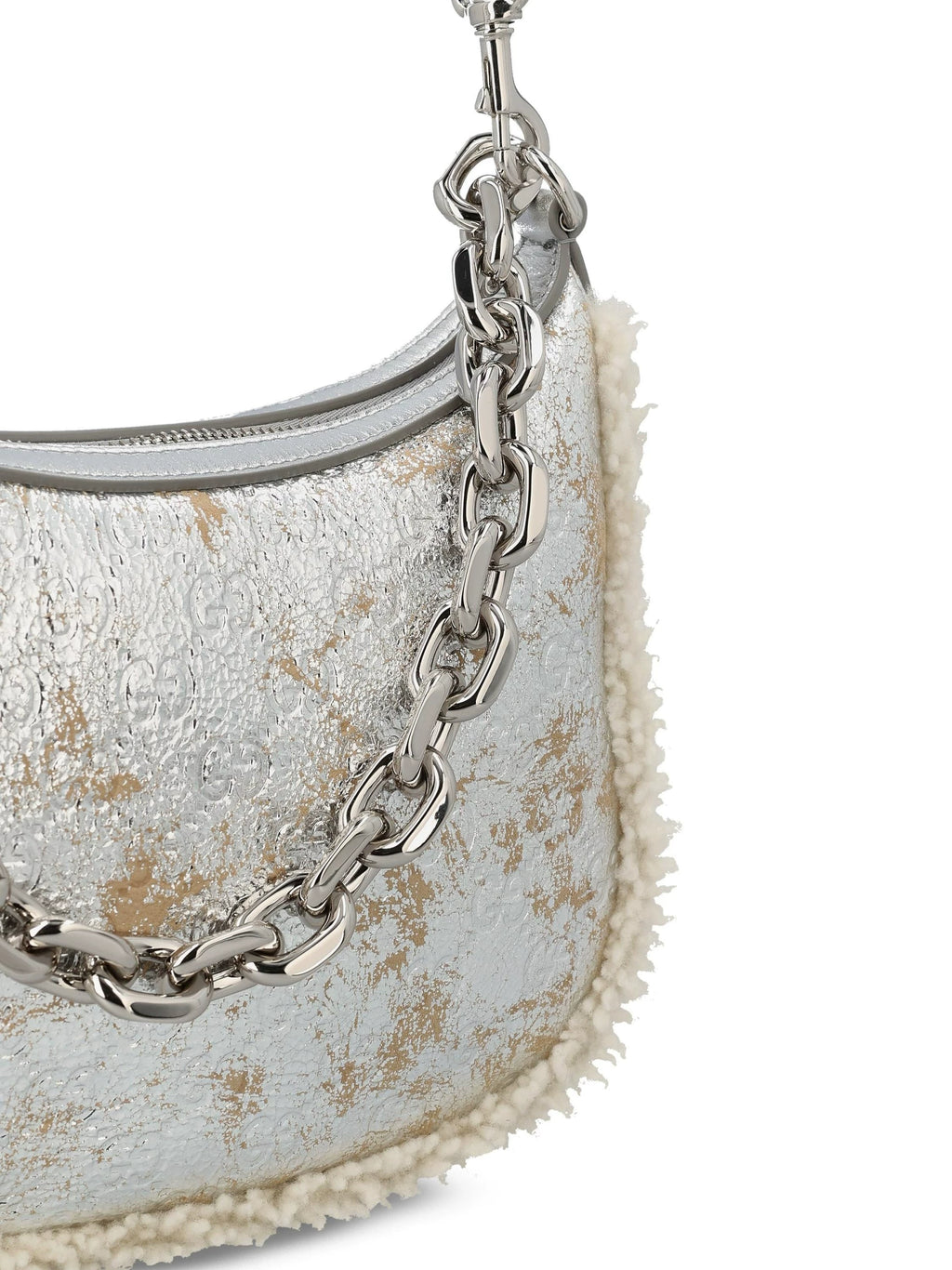 Gucci Women's Emblem Small Bag in Silver