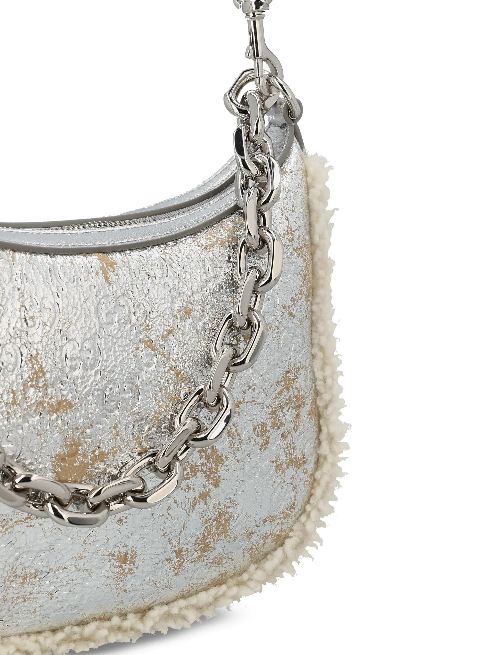 Gucci Women's Emblem Small Bag in Silver