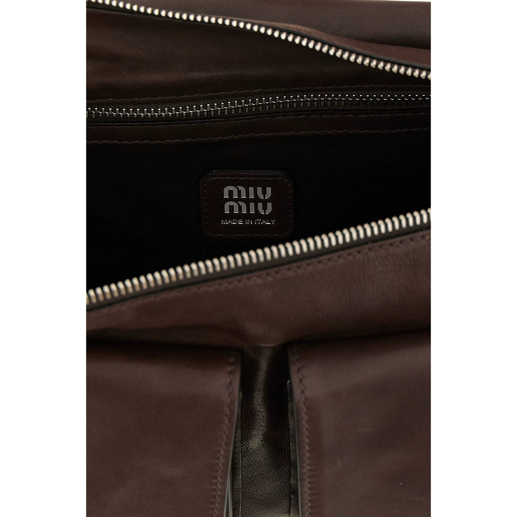 Miu Miu Utilitaire Small Shoulder Bag in Brown