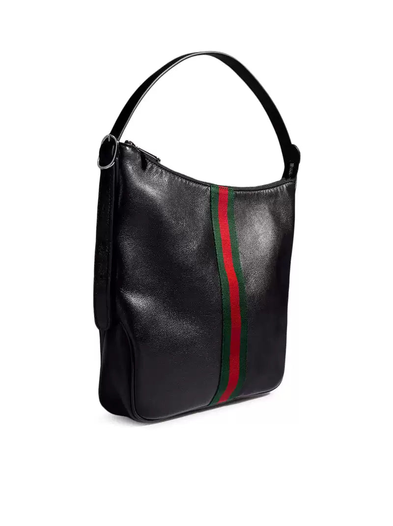 Gucci Men's Lunetta Medium Shoulder Bag in Black