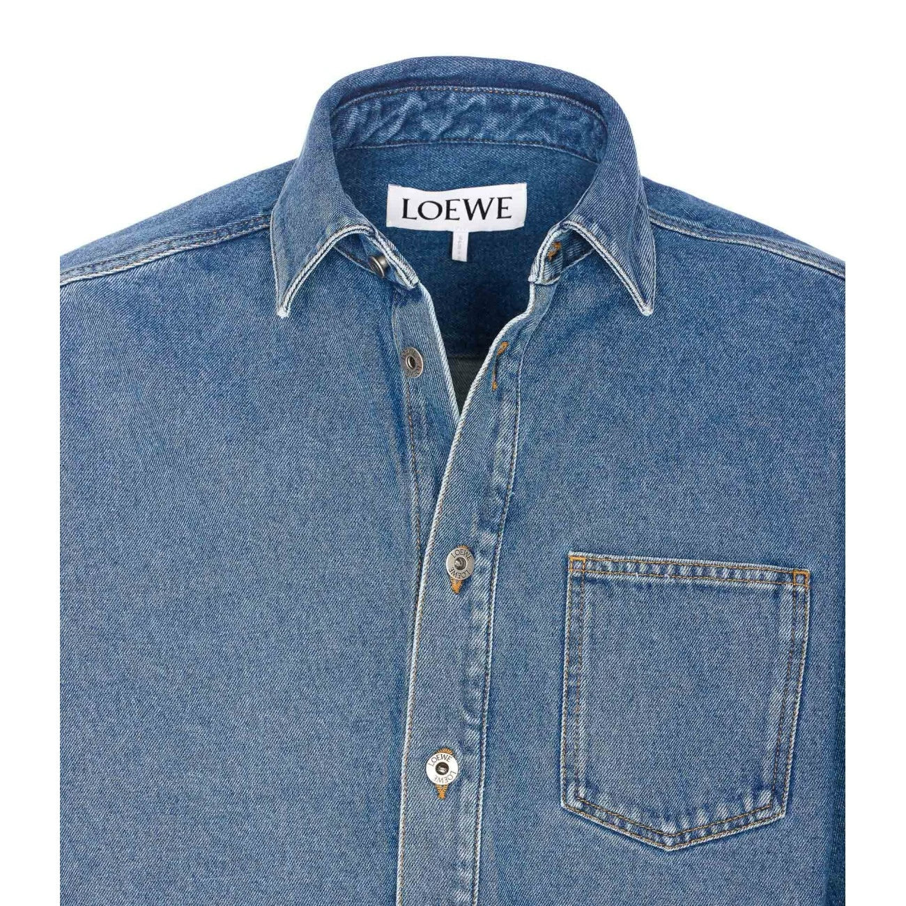 Loewe Men's Anagram Shirt in Blue