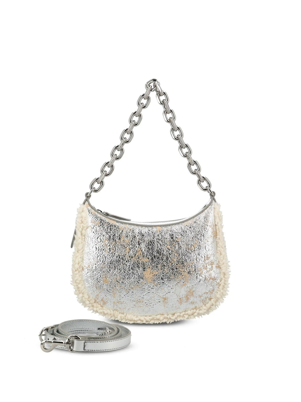 Gucci Women's Emblem Small Bag in Silver