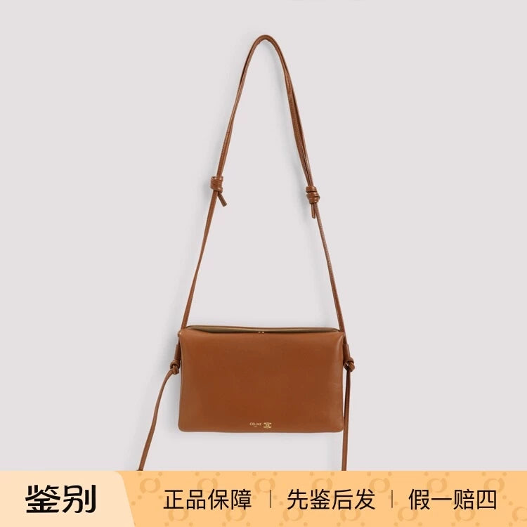 Celine Women's Trio Small Shoulder Bag in Brown