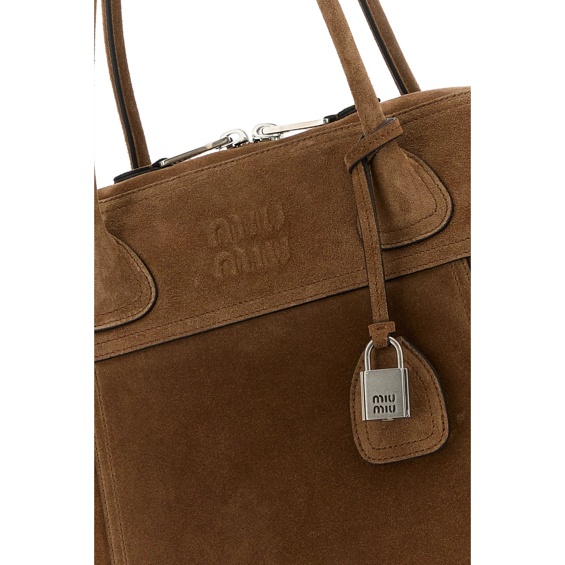 Miu Miu Women's Vivant Large Shoulder Bag in Brown