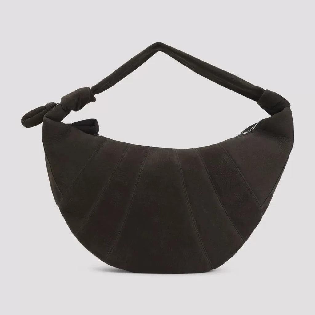 LEMAIRE Women's Fortune Croissant Crossbody Bag in Dark Brown