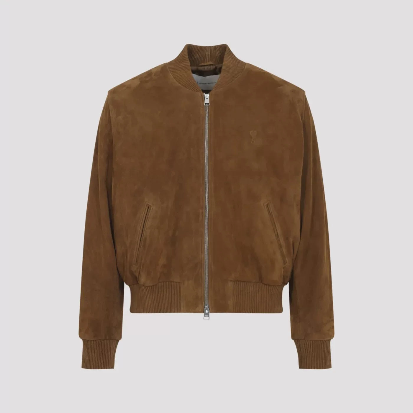 Ami Alexandre Mattiussi Men's Ami Paris Leather Jacket in Brown