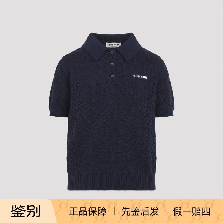 Miu Miu Women's Polo Polo Shirt in Blue