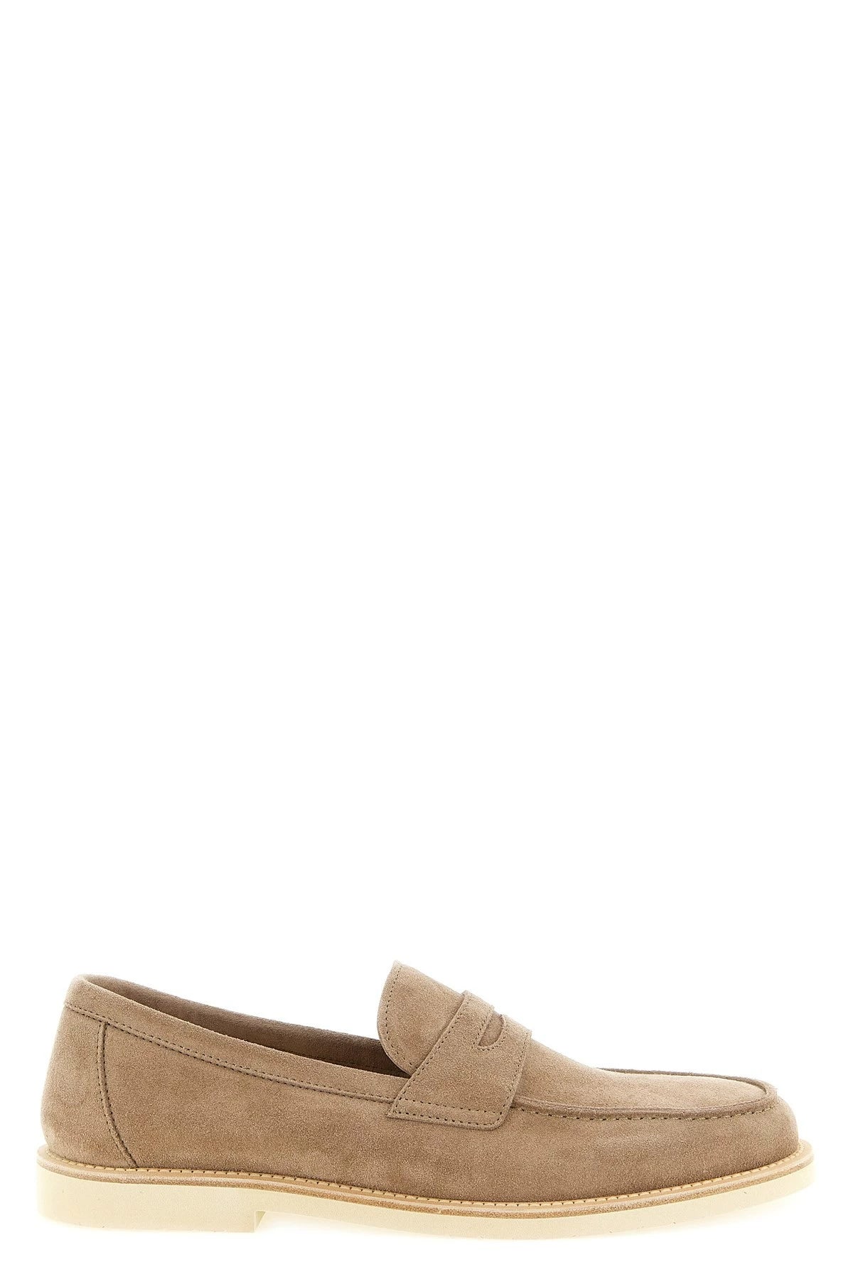 Brunello Cucinelli Men's Loafers in Beige