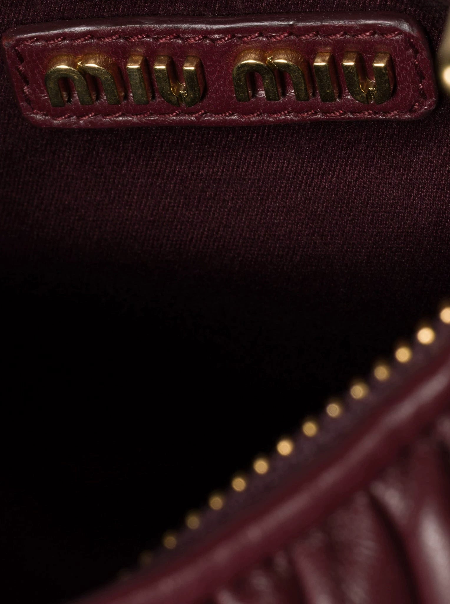 Miu Miu Women's Wander Small Crossbody Bag in Burgundy