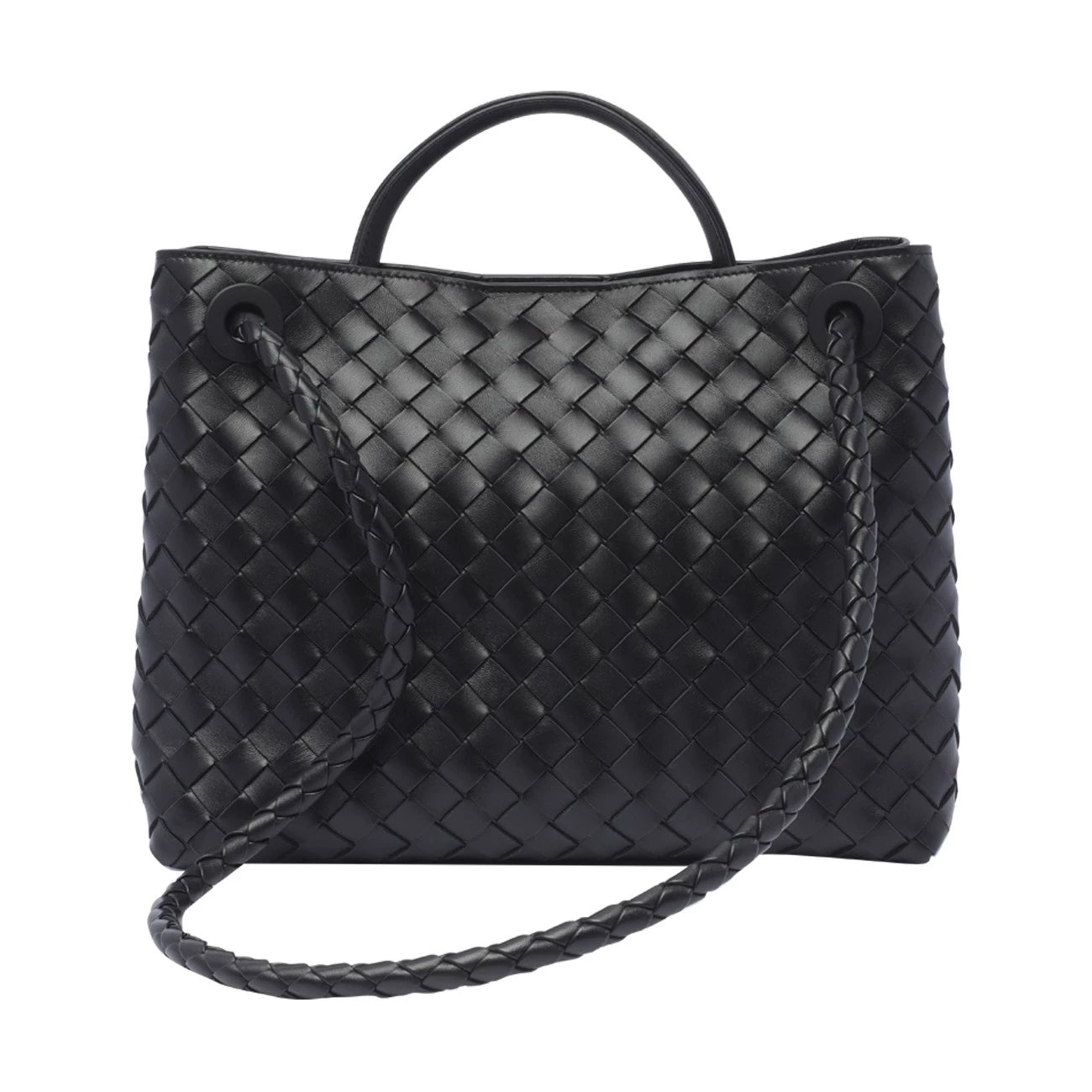 Bottega Veneta Women's Andiamo Medium Shoulder Bag in Black