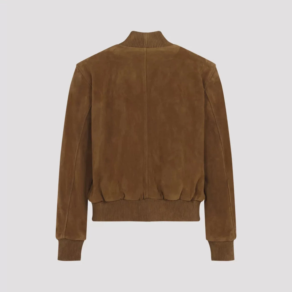 Ami Alexandre Mattiussi Men's Ami Paris Leather Jacket in Brown