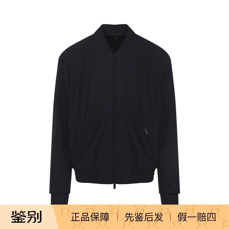 Giorgio Armani Men's Bomber Jacket in Blue