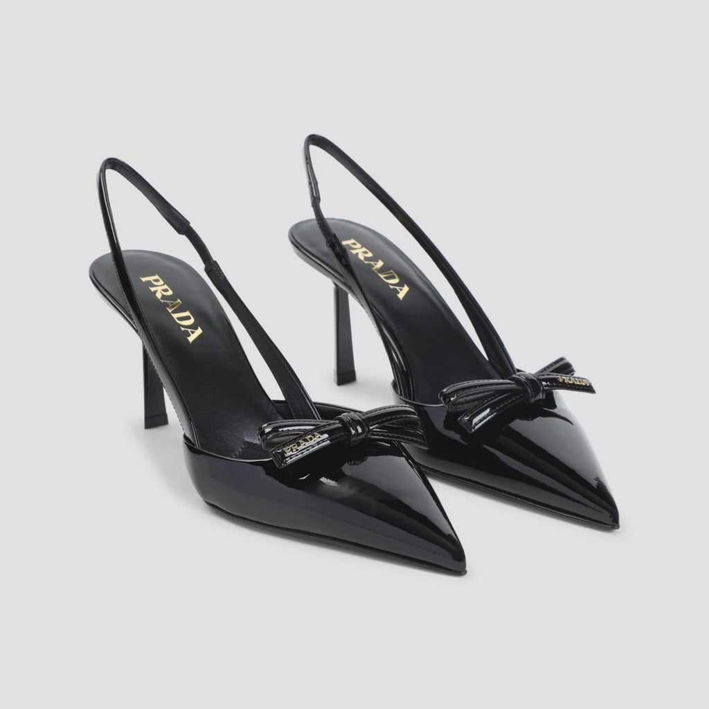 Prada Women's Slingback Heels in Black