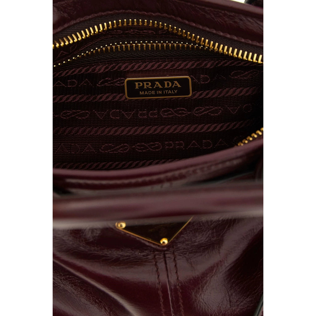 Prada Women's Bonnie Mini Handbag in Burgundy