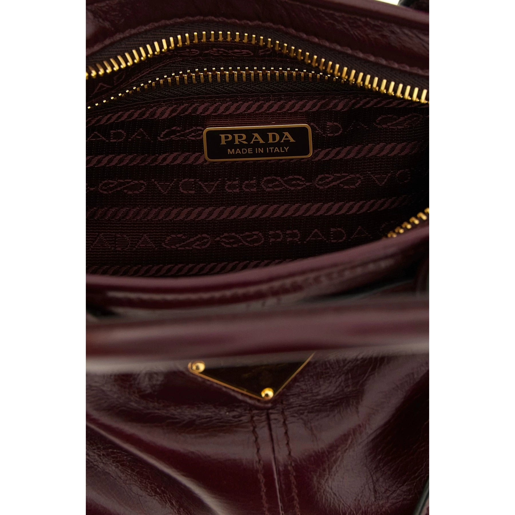 Prada Women's Bonnie Mini Handbag in Burgundy