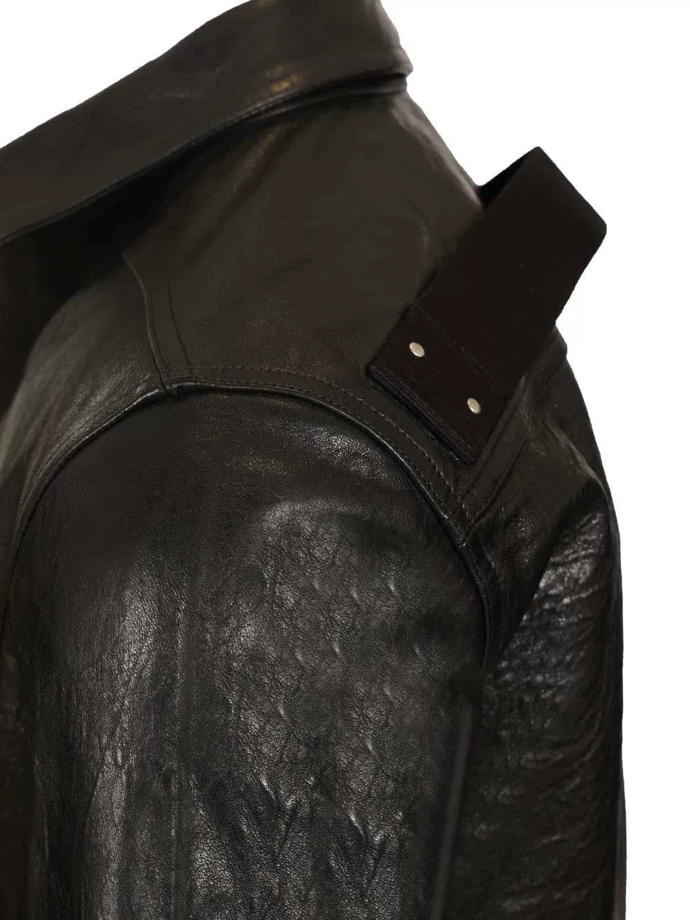 Rickowens Men's Rick Owens Leather Jacket in Black