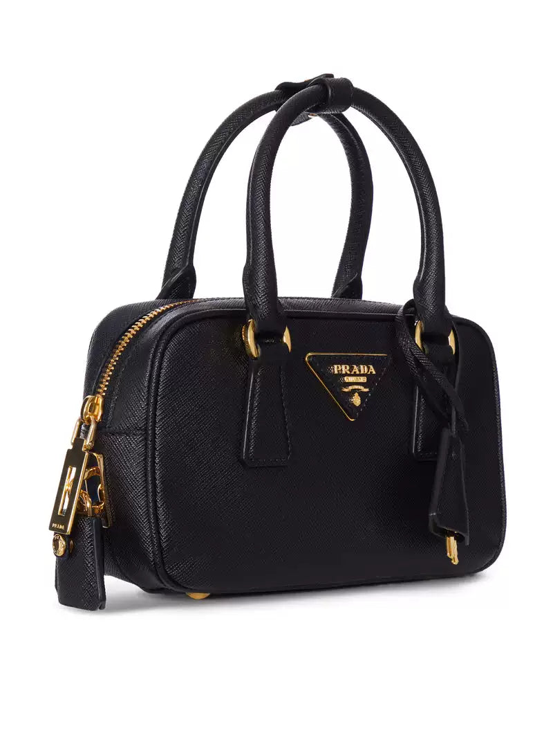 Prada Women's Saffiano Mini Handbag in Black