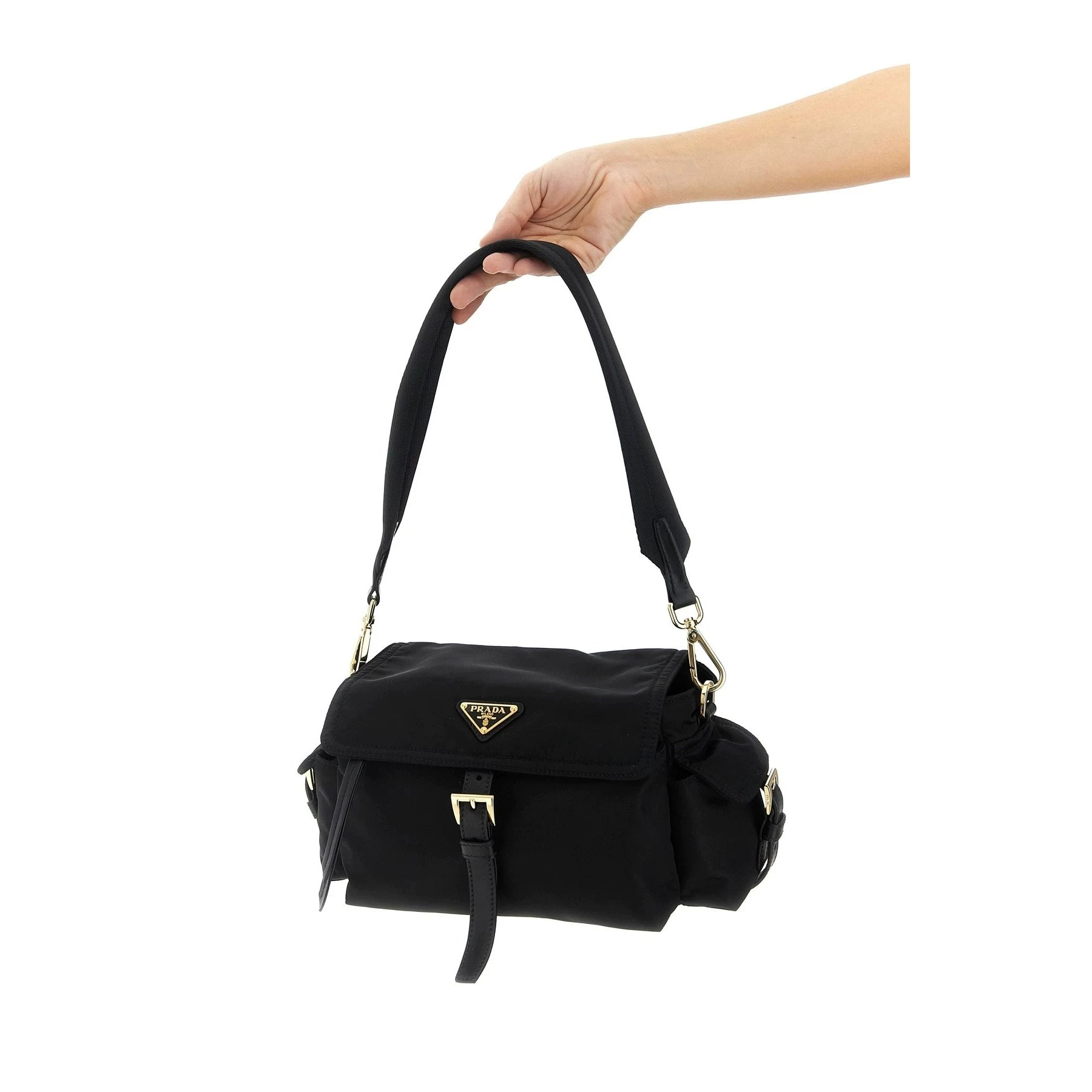 Prada Women's Explore Shoulder Bag in Black