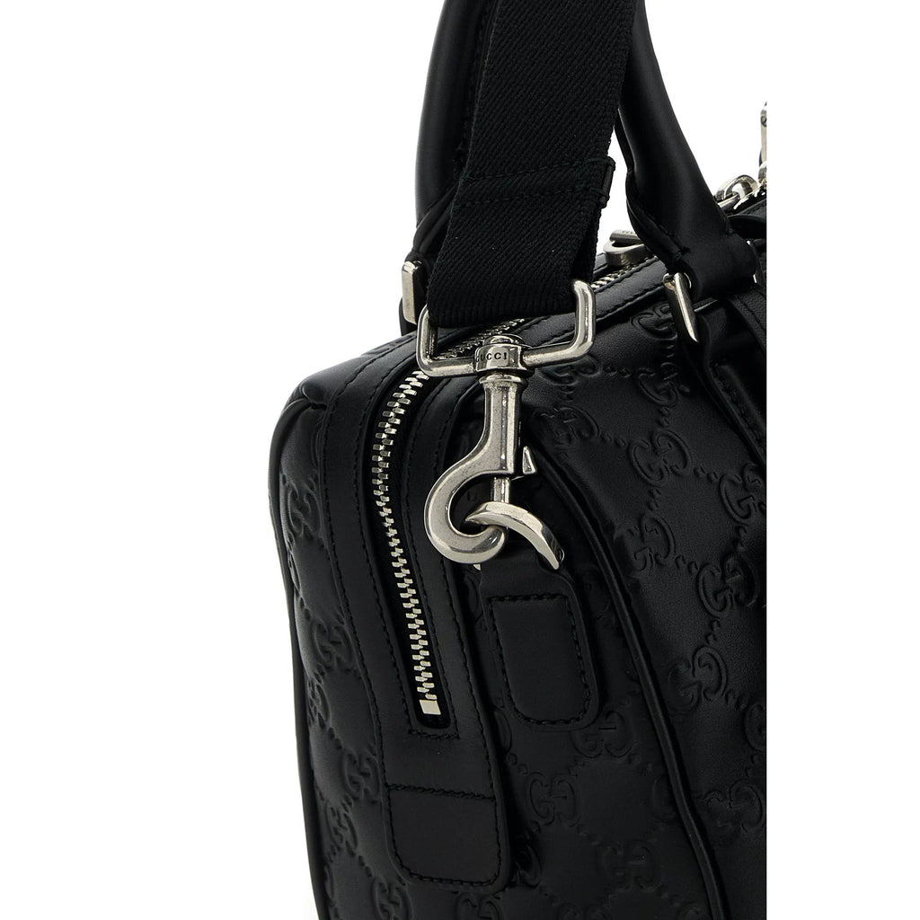 Gucci Men's Emblem Small Bag in Black