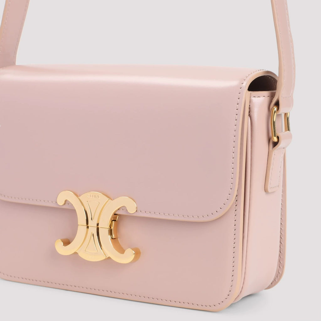 Celine Women's Teen Triomphe Small Shoulder Bag in Soft Peach