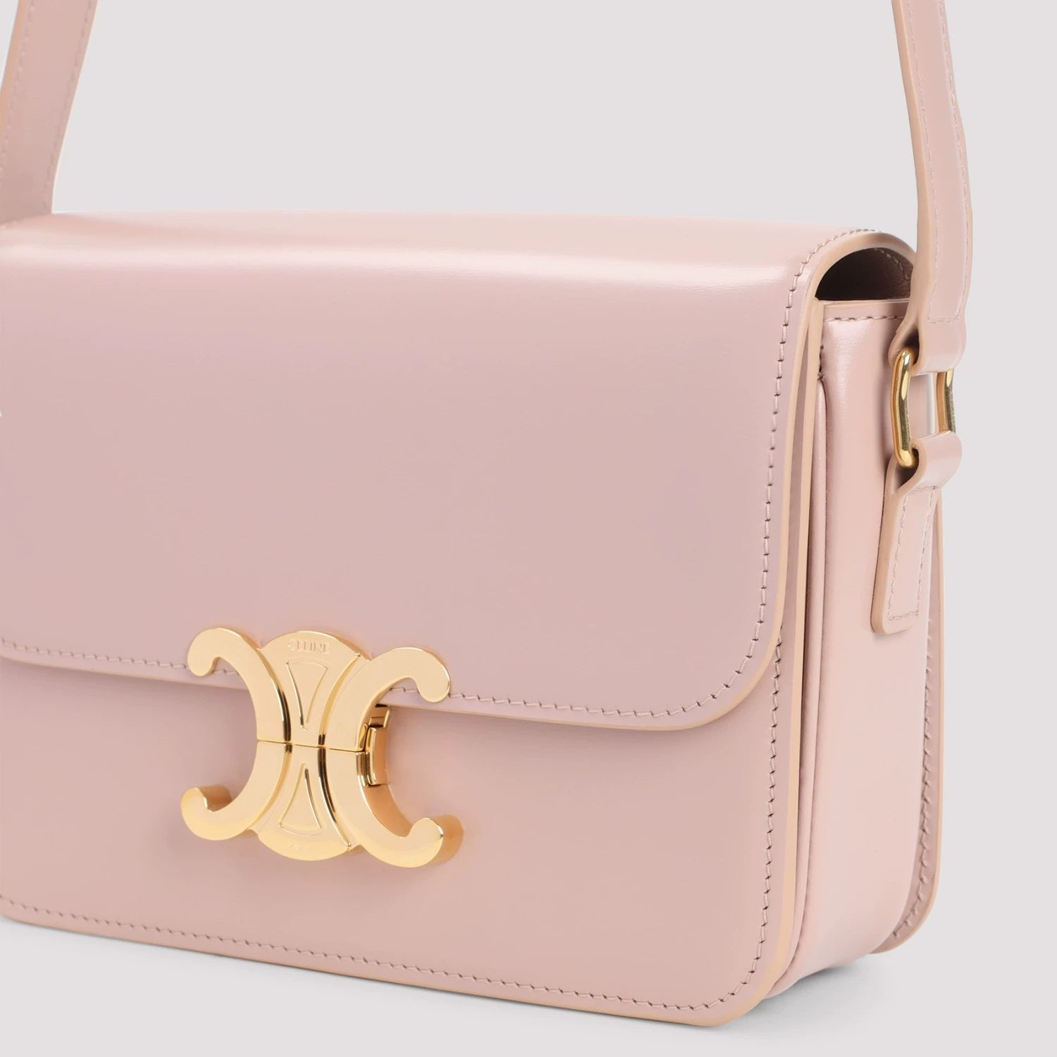 Celine Women's Teen Triomphe Small Shoulder Bag in Soft Peach