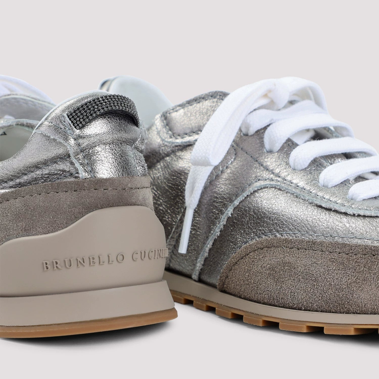 Brunello Cucinelli Women's Sneakers in Silver
