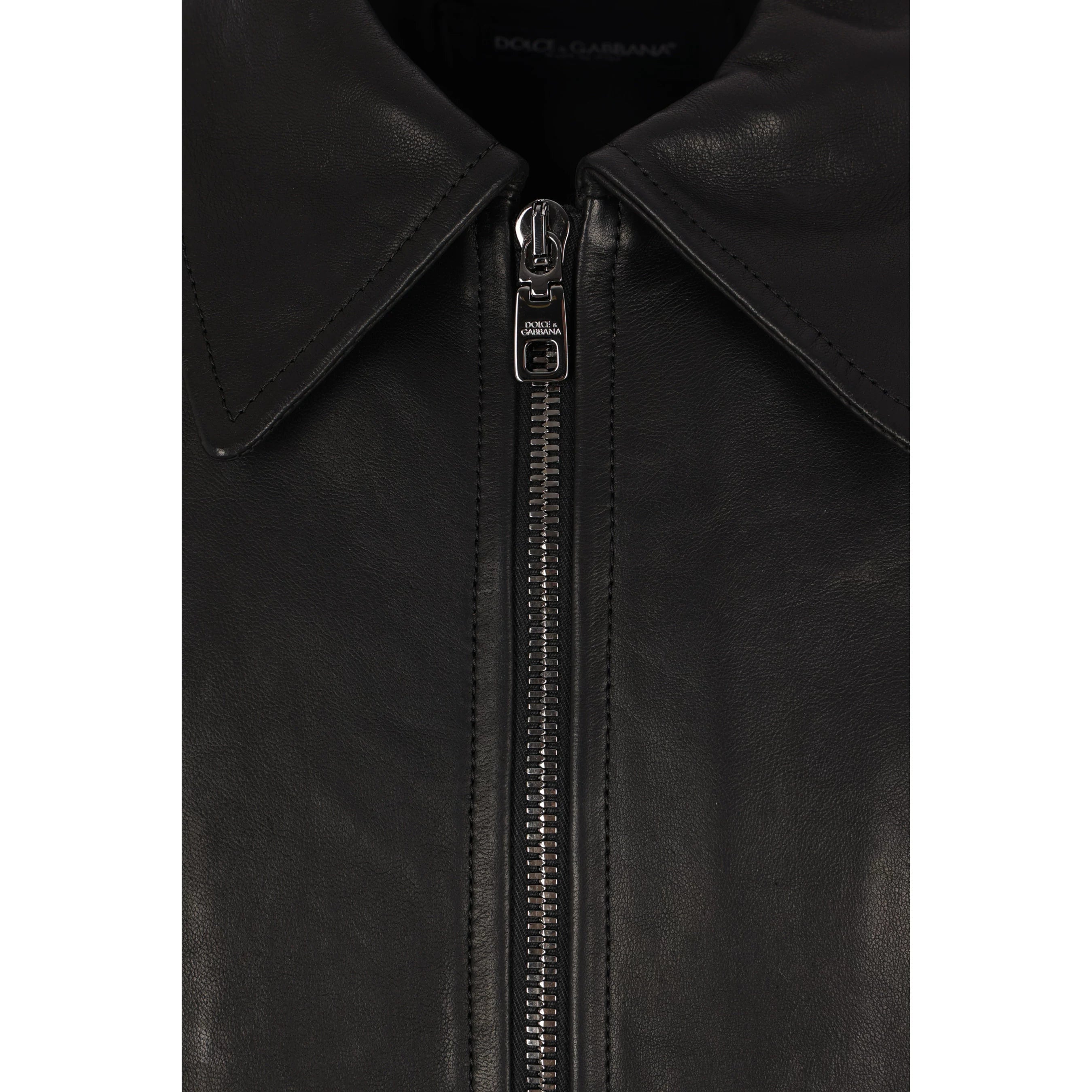 Dolce＆gabbana Men's Dolce Gabbana Leather Jacket in Black