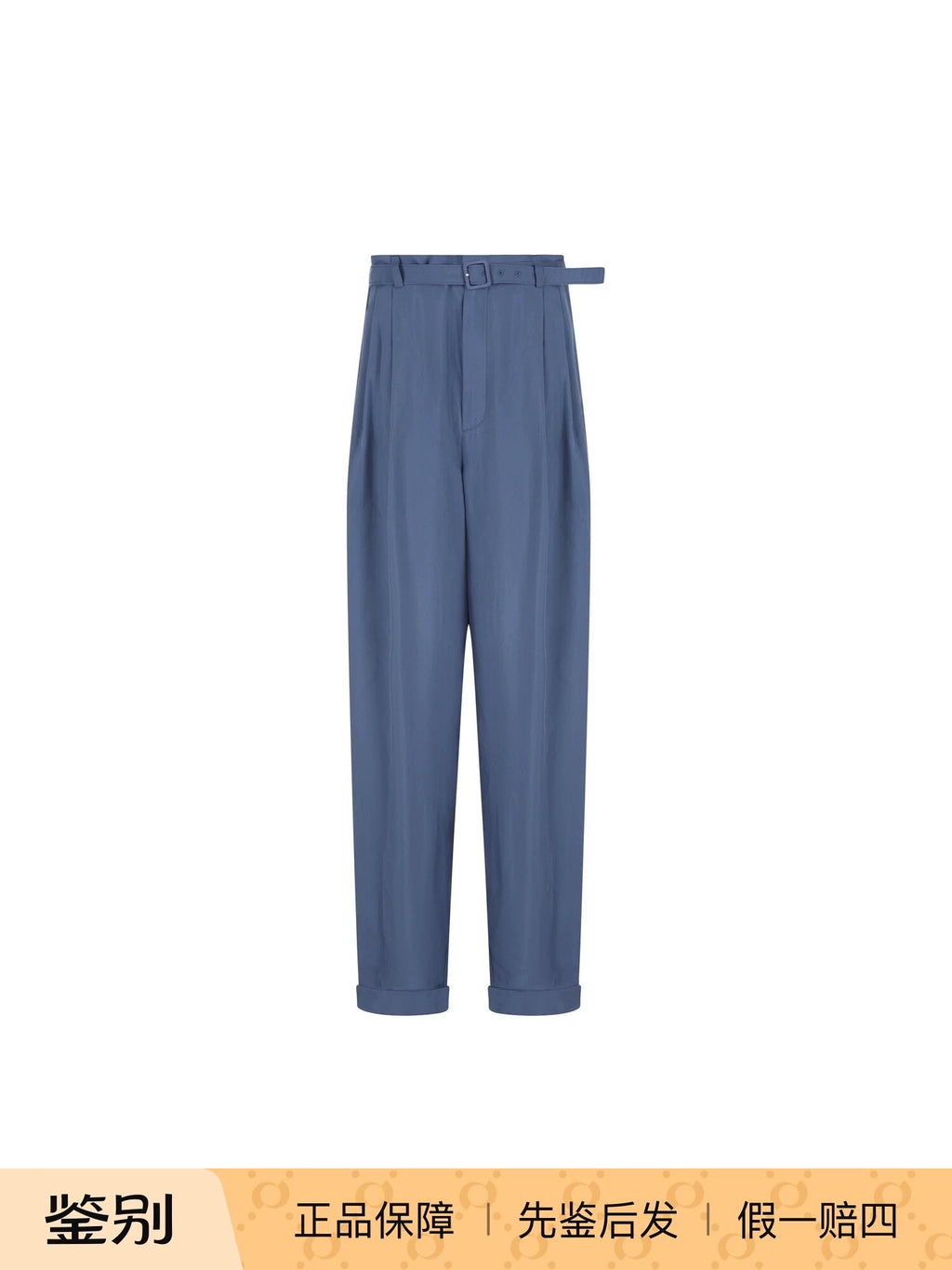 Saint Laurent Men's Ysl Pants in Blue