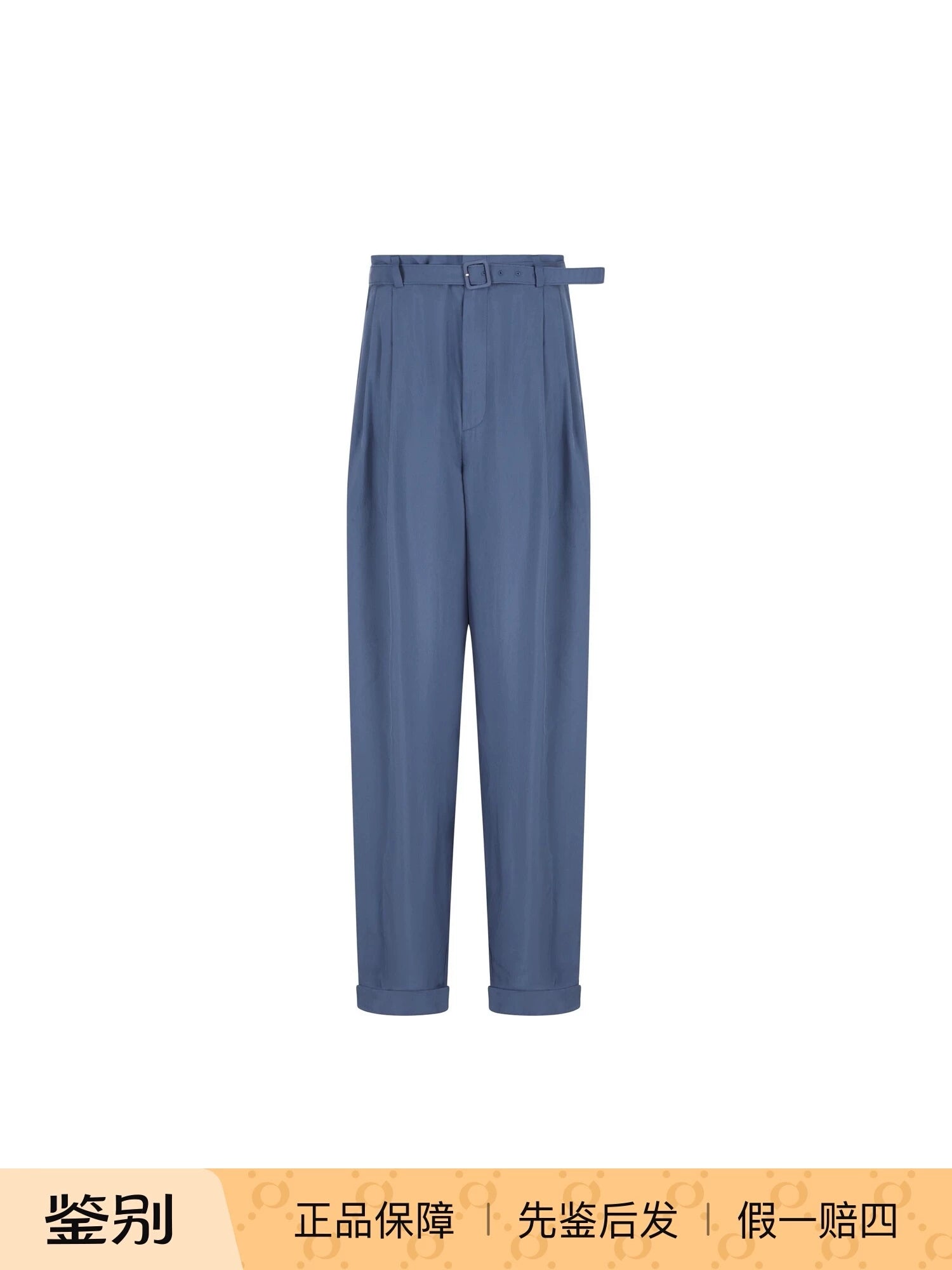 Saint Laurent Men's Ysl Pants in Blue