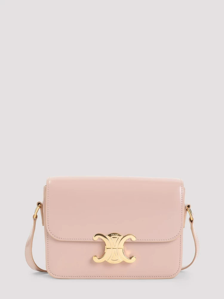 Celine Women's Teen Triomphe Small Shoulder Bag in Soft Peach