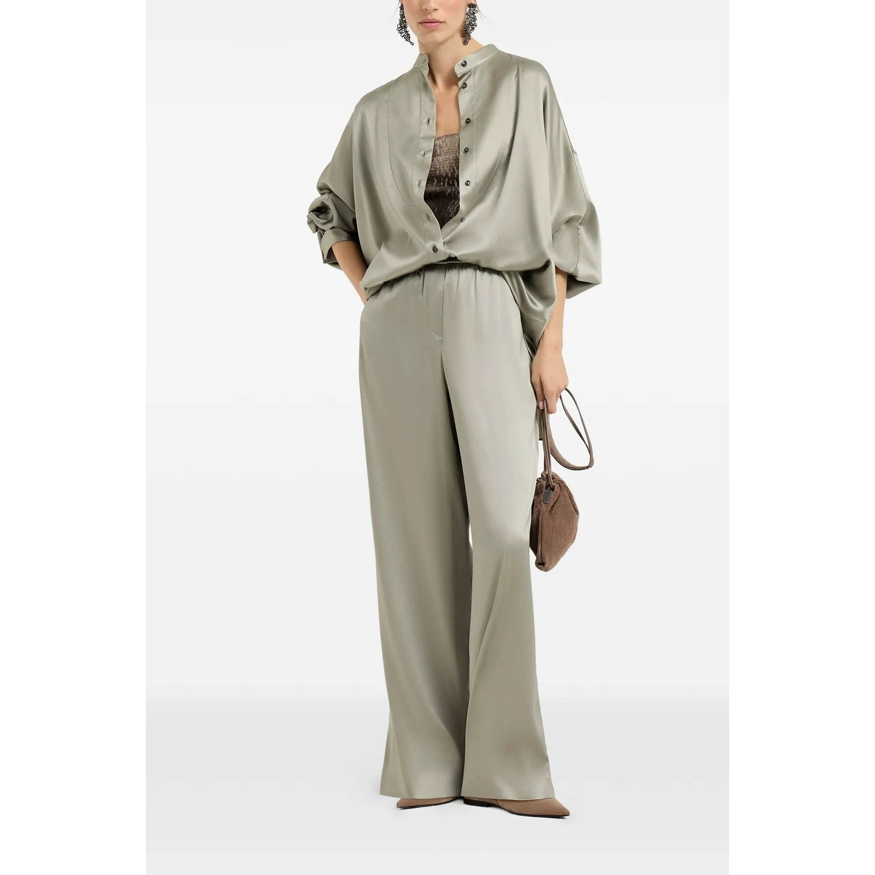 Brunello Cucinelli Women's Shirt in Green
