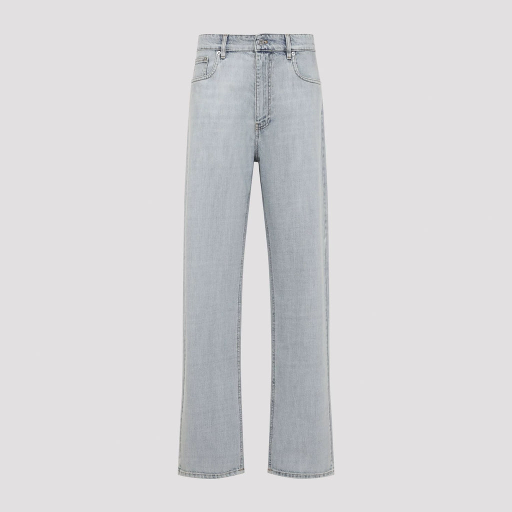 Miu Miu Women's Logo Jeans in Light Blue