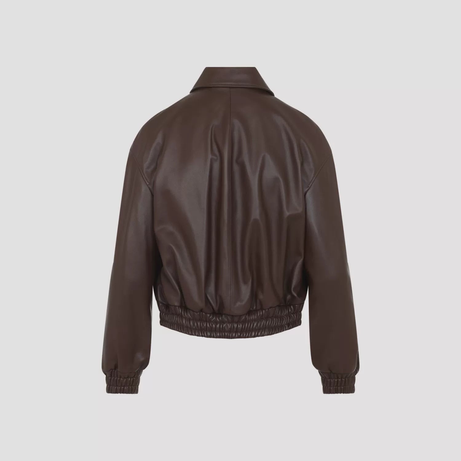 Celine Women's Leather Jacket in Brown