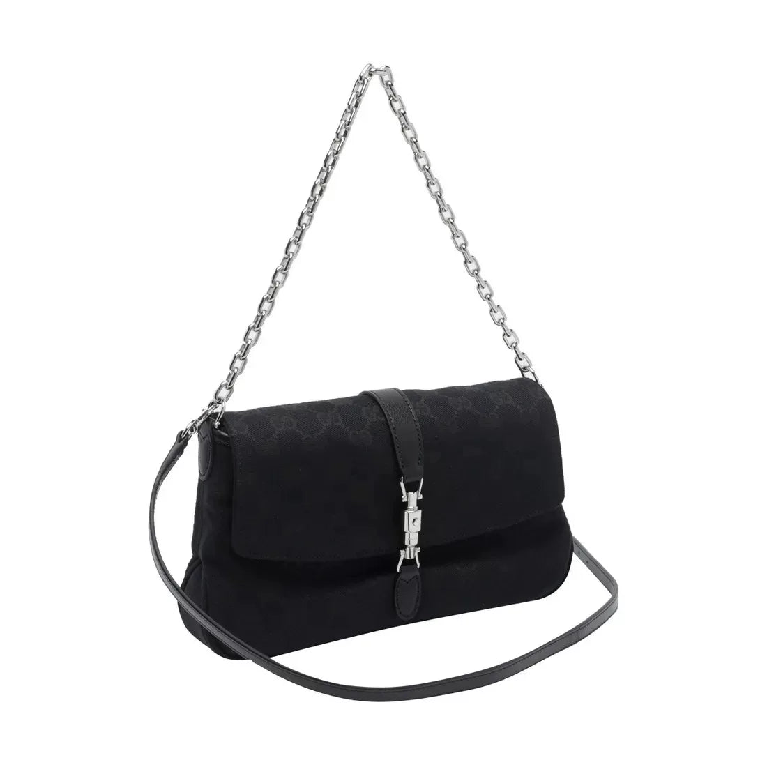 GUCCI Women's Medium Aperitivo Canvas Chain Bag in Black