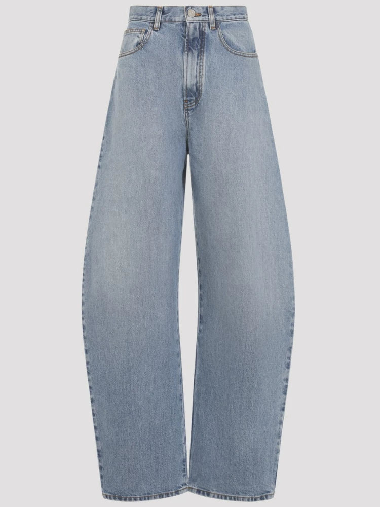 Alaia Women's Round Jeans in Blue