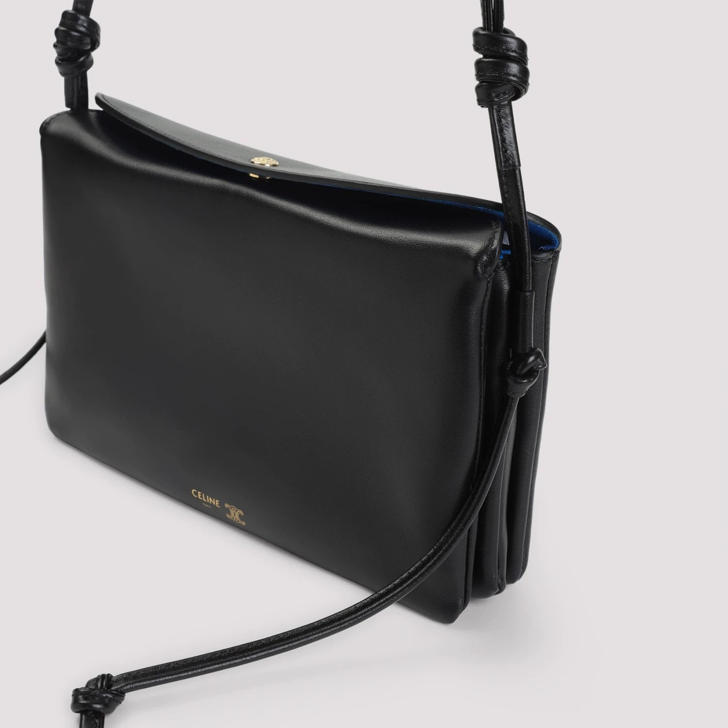 Celine Women's Trio Small Shoulder Bag in Black