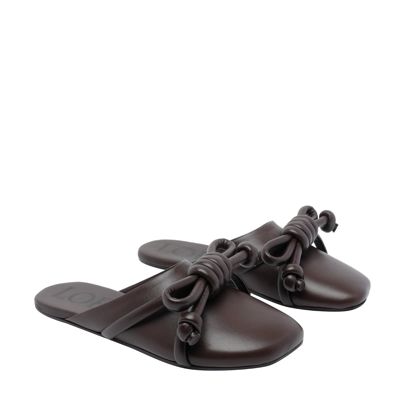 Loewe Women's Flamenco Slippers in Brown