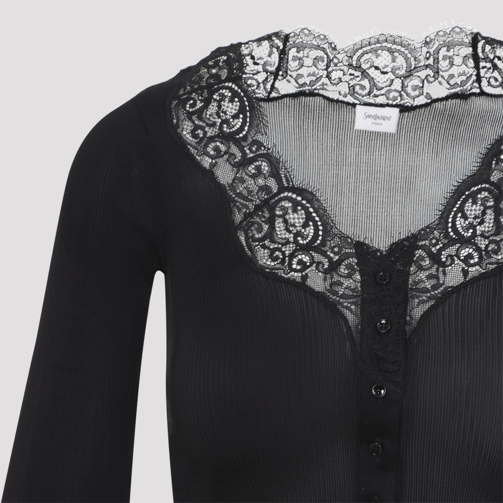 Saint Laurent Women's YSL Cardigan in Black