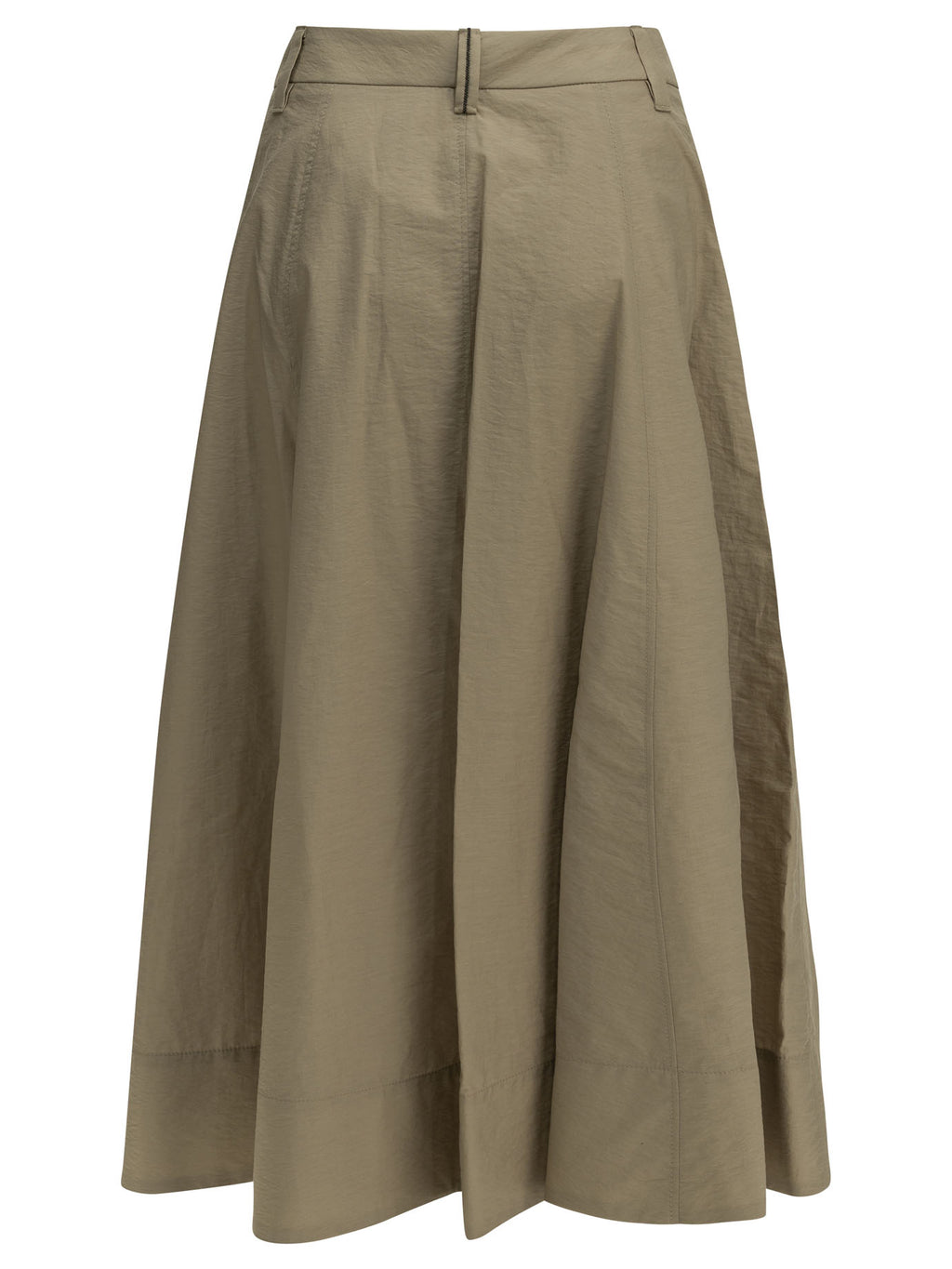 Brunello Cucinelli Women's Sartorial Midi Skirt in Beige