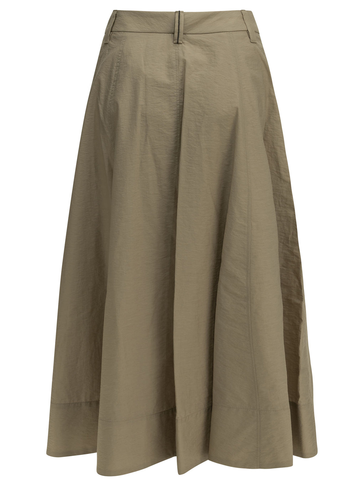 Brunello Cucinelli Women's Sartorial Midi Skirt in Beige