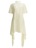 Alaia Women's Asymmetrical Short Dress in White