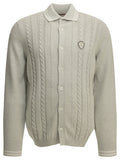 Brunello Cucinelli Men's Cardigan with logo in Grey