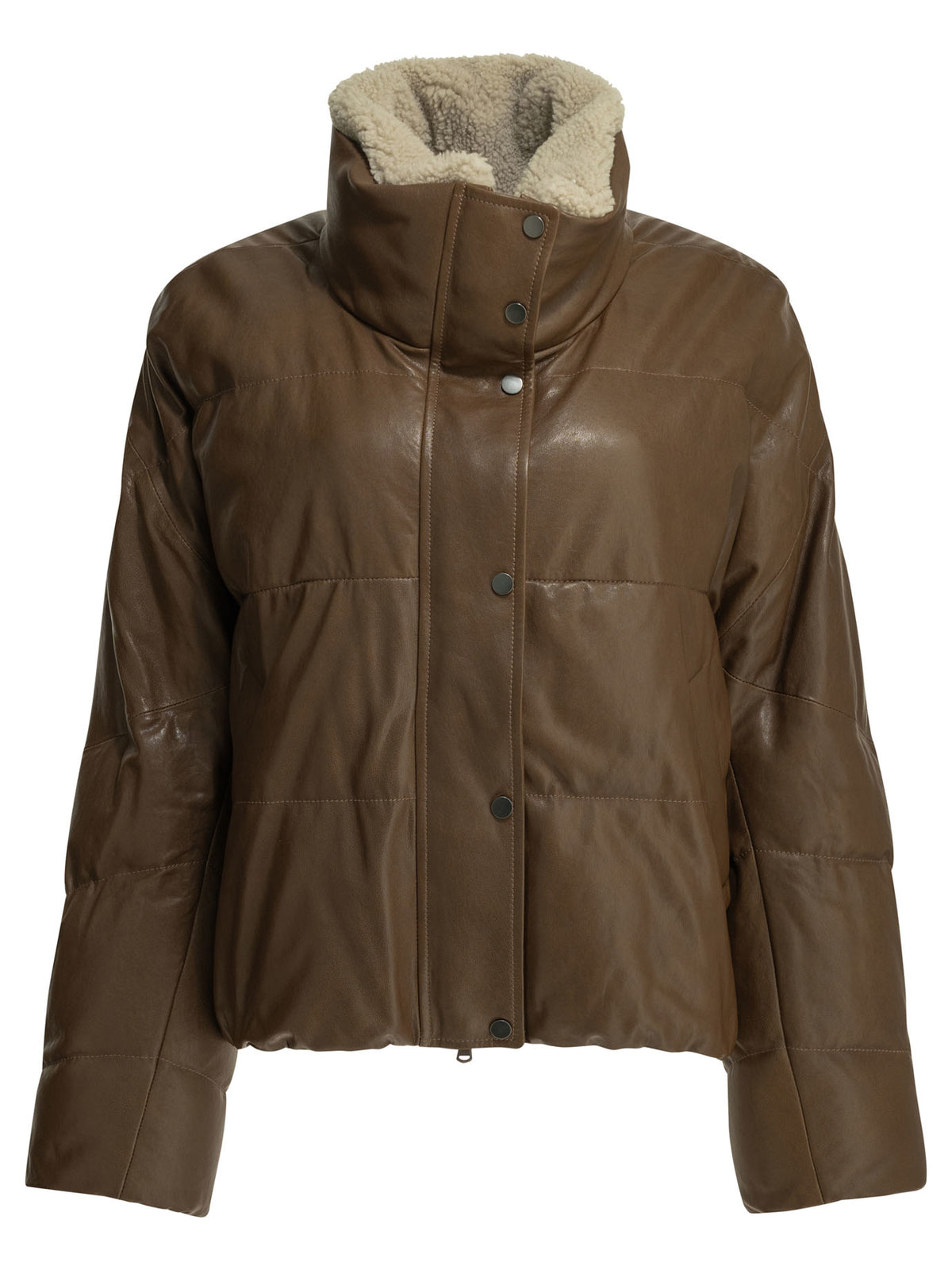 Brunello Cucinelli Women's Shearling Jacket in Brown
